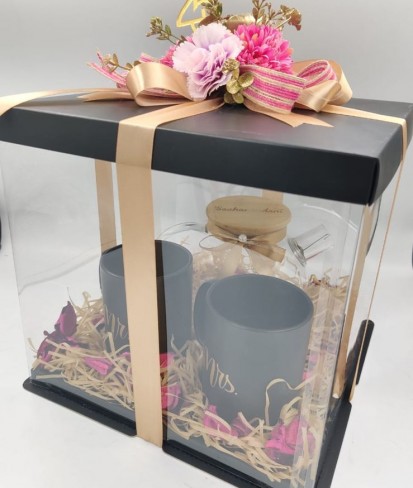 Diwali Gift Box - Personalised Tea Pot & Mugs Set